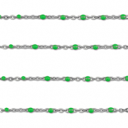Benodigdheden van Stainless steel Roestvrij staal (RVS) jasseron 1mm Silver-green