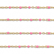 Benodigdheden van Stainless steel Roestvrij staal (RVS) jasseron 1mm Gold-pink