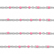 Benodigdheden van Stainless steel Roestvrij staal (RVS) jasseron 1mm Silver-pink