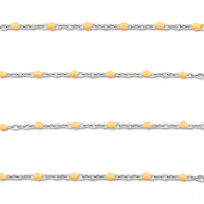 Benodigdheden van Stainless steel Roestvrij staal (RVS) jasseron 1mm Silver-peach orange