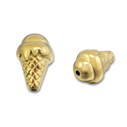 Kralen van Stainless steel Roestvrij staal (RVS) ice lolly Gold