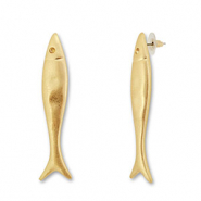 Statement oorbellen fish Gold