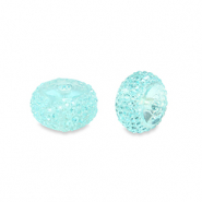 Kralen van resin rondellen 8mm Light blue