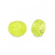 Kralen van resin rondellen 6mm Light green