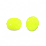 Kralen van resin rondellen 6mm Neon yellow