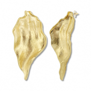 Statement oorbellen leaf Gold