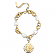 Armbanden van Stainless steel Roestvrij staal (RVS) rose Gold