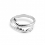 Ringen van Stainless steel Roestvrij staal (RVS) snake Silver