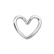 Benodigdheden van Stainless steel Roestvrij staal (RVS) connector heart Silver