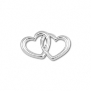 Benodigdheden van Stainless steel Roestvrij staal (RVS) connector heart Silver