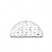 Bedels / connector van Stainless steel Roestvrij staal (RVS) semicircle Silver