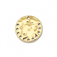 Bedels / connector van Stainless steel Roestvrij staal (RVS) round Gold