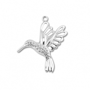 Bedels van Stainless steel Roestvrij staal (RVS) hummingbird Silver