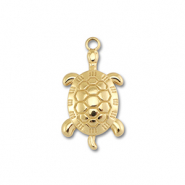 Bedels van Stainless steel Roestvrij staal (RVS) turtle Gold