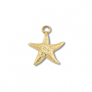 Bedels van Stainless steel Roestvrij staal (RVS) starfish Gold