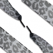 Musthave veters organza leopard Grey-black