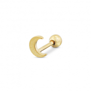 Oorpiercing van Stainless steel Roestvrij staal (RVS) moon Gold