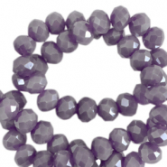Facet kralen top quality disc 6x4 mm African purple-pearl shine coating