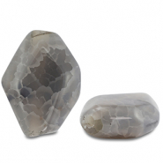 Kralen natuursteen chalcedoon  irregular Grey