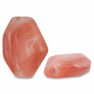 Kralen natuursteen agaat irregular Dark orange