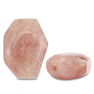 Kralen natuursteen chalcedoon irregular Peachy orange