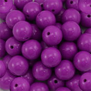 16 mm kralen van DQ acryl Magenta purple