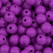 10 mm kralen van DQ acryl Magenta purple