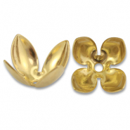 Benodigdheden van Stainless steel Roestvrij staal (RVS) kralenkap flower Gold