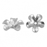 Benodigdheden van Stainless steel Roestvrij staal (RVS) kralenkap flower Silver