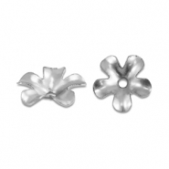 Benodigdheden van Stainless steel Roestvrij staal (RVS) kralenkap flower Silver