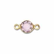 Benodigdheden van Stainless steel Roestvrij staal (RVS) connector round Gold-light pink