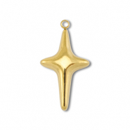 Bedels van Stainless steel Roestvrij staal (RVS) cross Gold