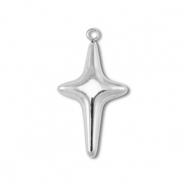 Bedels van Stainless steel Roestvrij staal (RVS) cross Silver