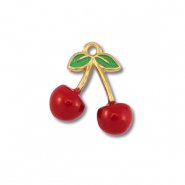 Bedels van Stainless steel Roestvrij staal (RVS) cherries Gold-red-green