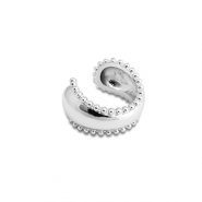 Oorbellen van Stainless steel Roestvrij staal (RVS) ear cuff Silver