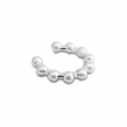 Oorbellen van Stainless steel Roestvrij staal (RVS) ear cuff Silver