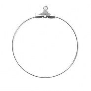 Benodigdheden van Stainless steel Roestvrij staal (RVS) creolen oorring hangers Silver