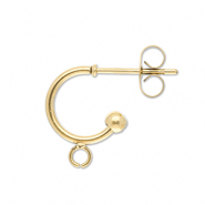 Benodigdheden van Stainless steel Roestvrij staal (RVS) oorbellen creolen with loop Gold