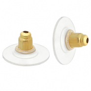 Benodigdheden van Stainless steel Roestvrij staal (RVS) oorbellen stoppers Gold