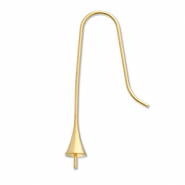 Benodigdheden van Stainless steel Roestvrij staal (RVS) oorbellen / oorhanger met eindkapje Gold