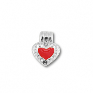 Metaal bedels DQ heart Antiek zilver (nikkelvrij)-red