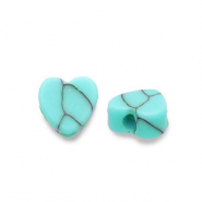 Kralen natuursteen turquoise heart Turquoise
