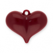 Statement hangers heart Rust red