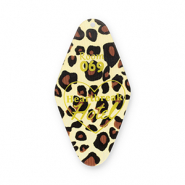 Statement hangers leopard "Heartbreak Hotel Room 069" Yellow-brown-black