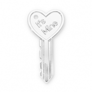 Statement hangers key heart "It's mine" Silver