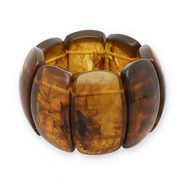 Armbanden resin Transparent amber brown