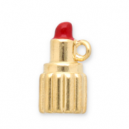 Bedels van Stainless steel Roestvrij staal (RVS) lipstick Gold-red