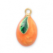 Bedels van Stainless steel Roestvrij staal (RVS) kumquat Gold-orange-green