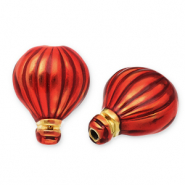 Kralen van Stainless steel Roestvrij staal (RVS) hot air balloon Gold-red
