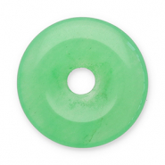 Hangers van natuursteen agaat donut 16mm Green